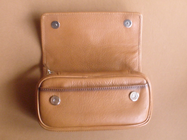 pouzdro na 2 dýmky kožené hnědé