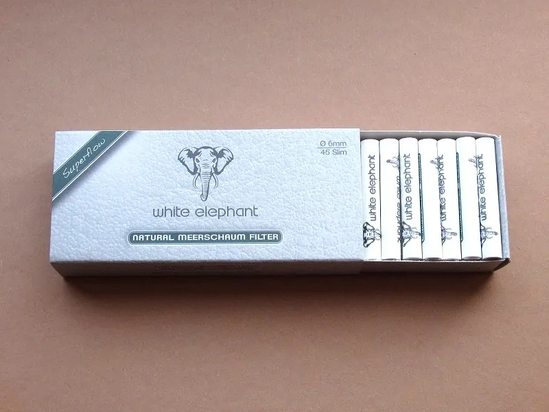 filtry dýmkové White Elephant Meerschaum 6 mm 45ks 
