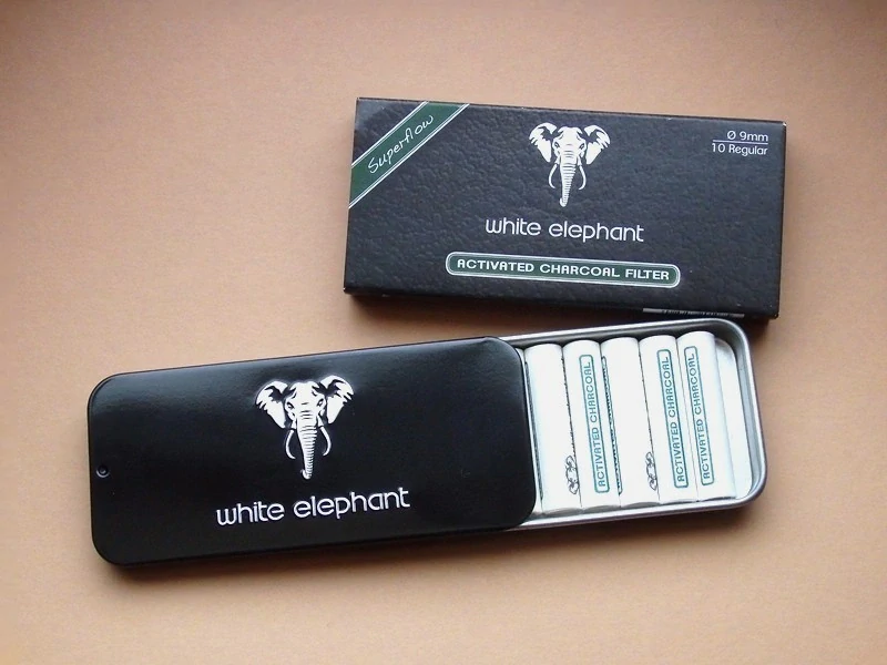 filtry dýmkové White Elephant uhlíkové 10 ks