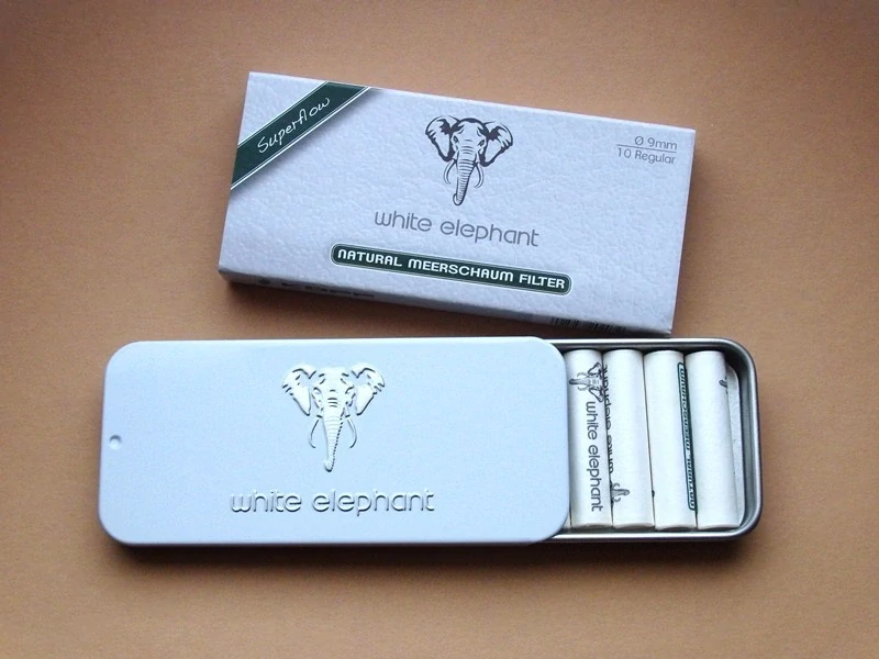 filtry dýmkové White Elephant Meerschaumové 10 ks