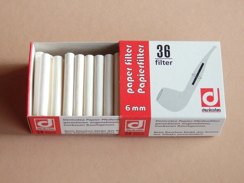 filtry dýmkové papírové Denicotea 6 mm