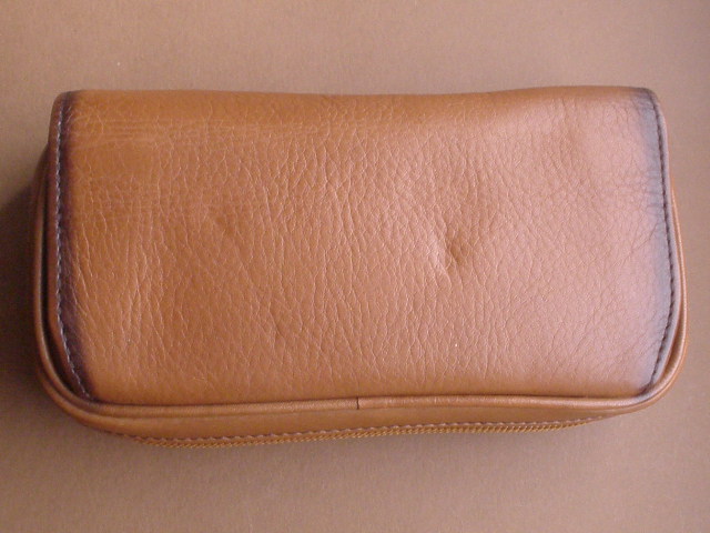 pouzdro na 2 dýmky kožené hnědé