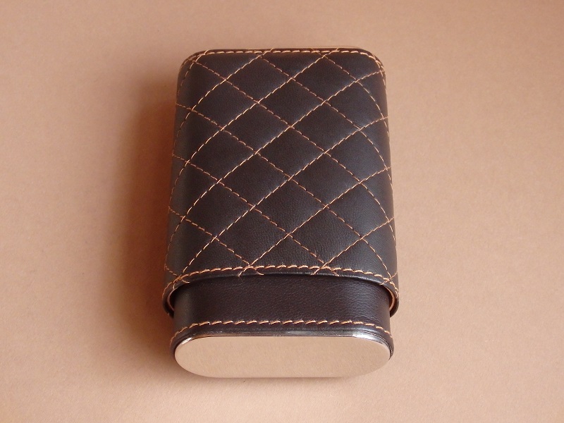 pouzdro na 3 doutníky Robusto kožené