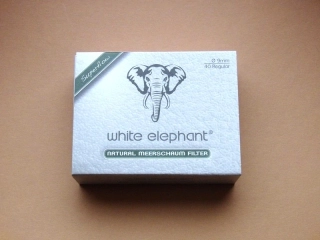 filtry dýmkové White Elephant Meerschaum 9 mm 40ks