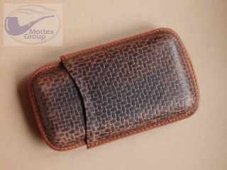 pouzdro H.R. na 3 doutníky Robusto kožené